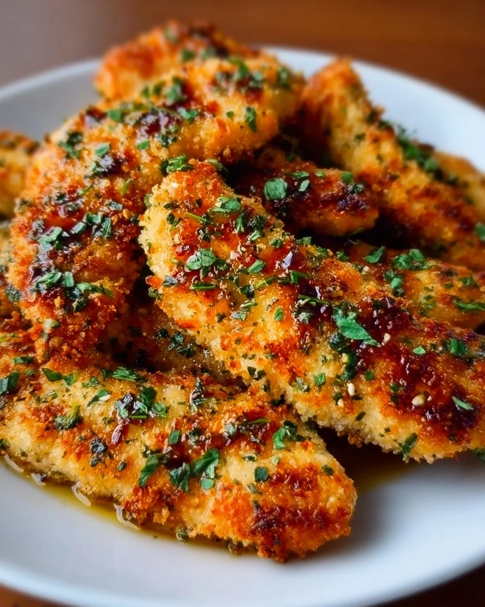 Aiguillettes de poulet croustillantes au parmesan