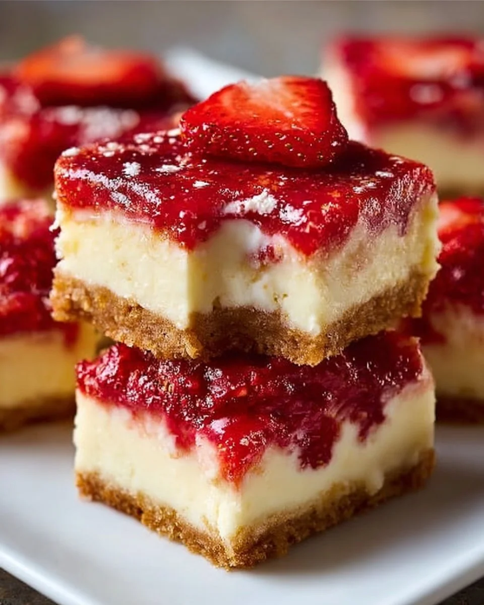 Barres de cheesecake aux fraises keto