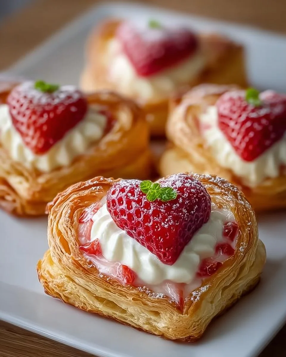 Danishes aux fraises et fromage à la crème