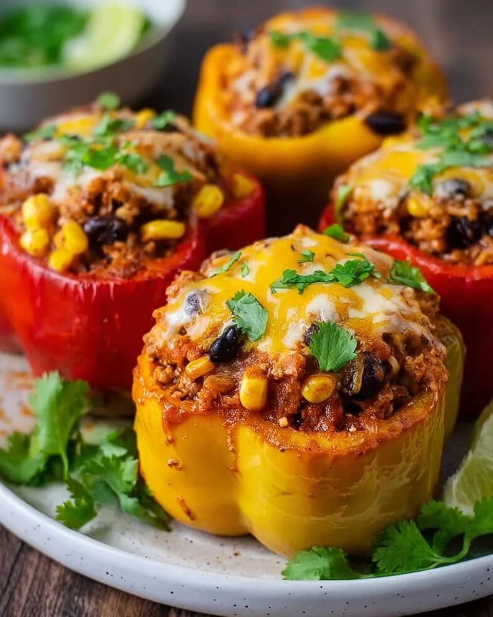 Stuffed Peppers with Mexican Turkey