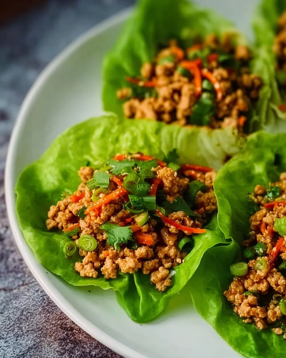 Wraps de laitue à la dinde asiatique