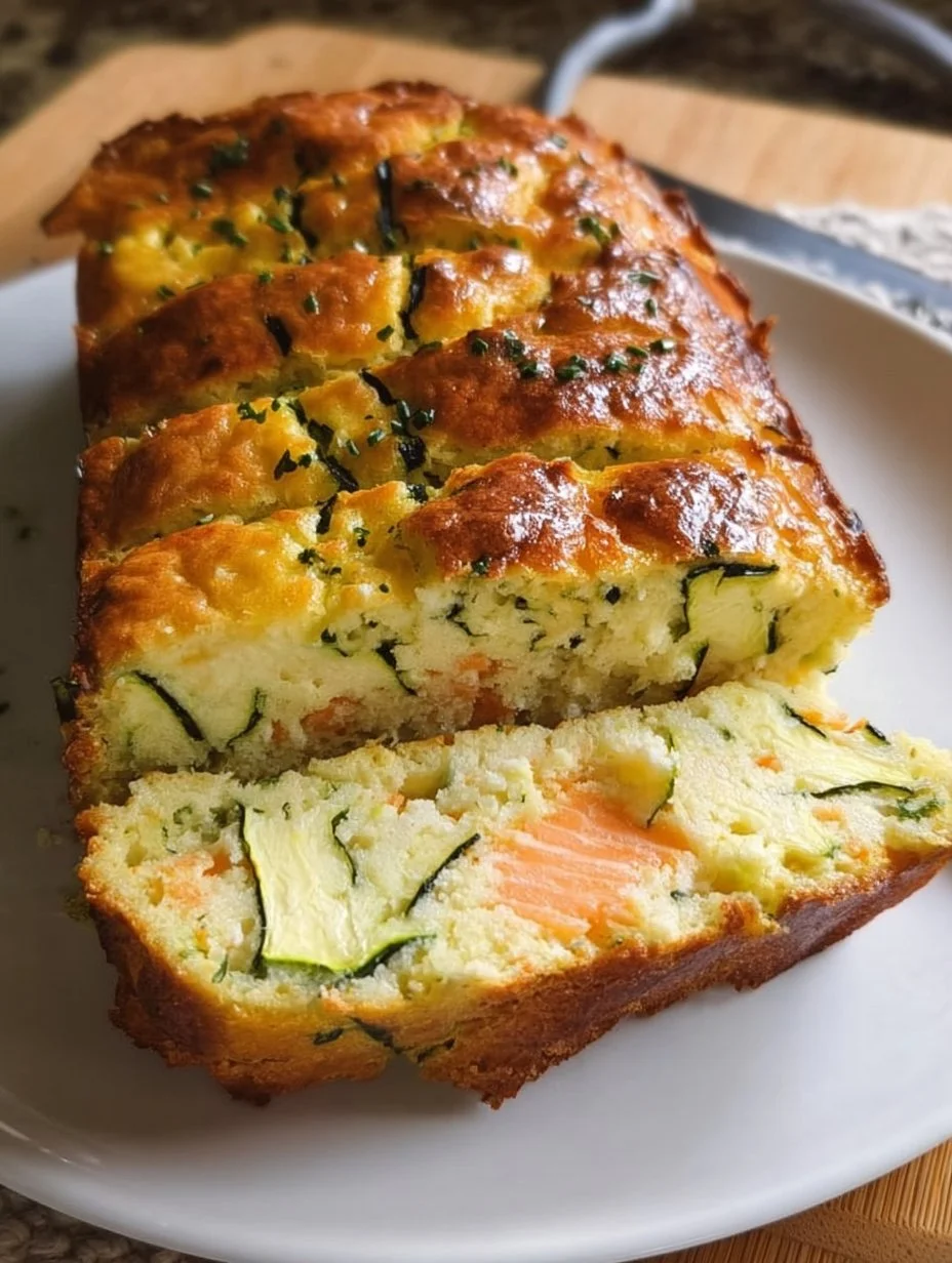 Cake with smoked salmon and zucchini