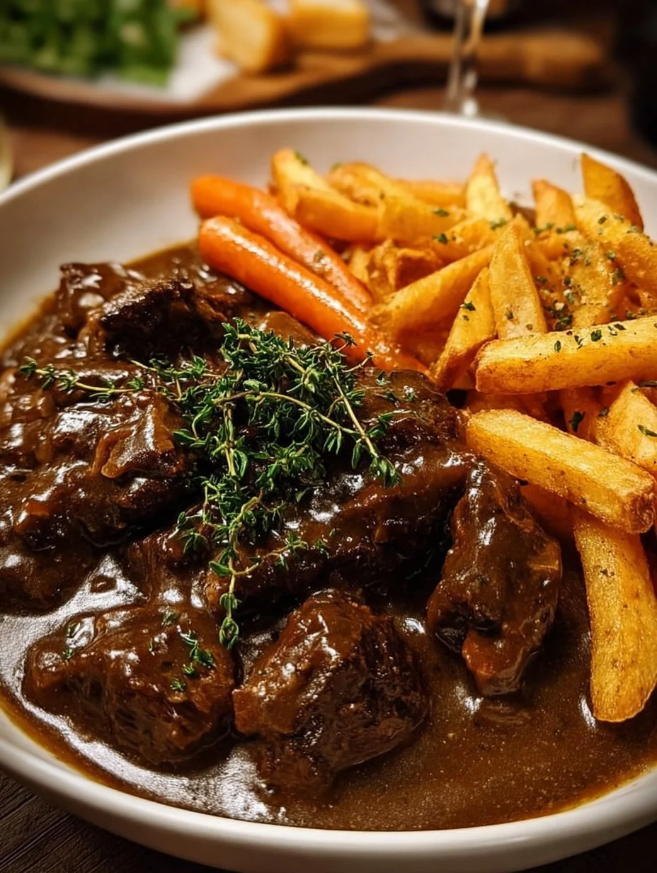 Carbonade flamande avec frites