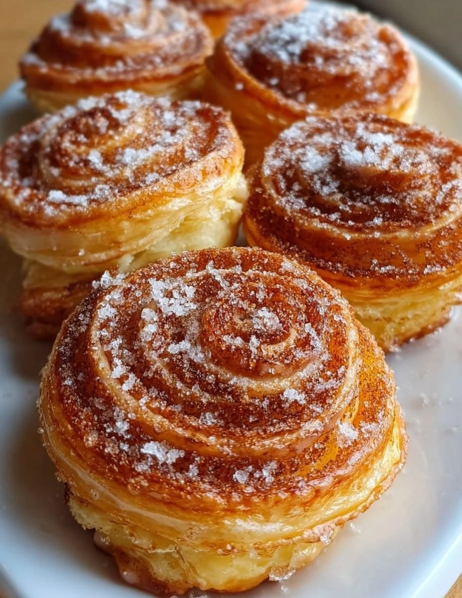 Feuilletés roulés sucre et cannelle
