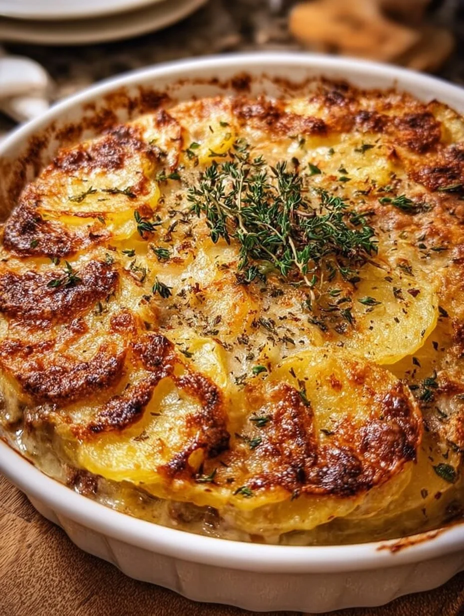 Gratin de pommes de terre au bœuf fondant