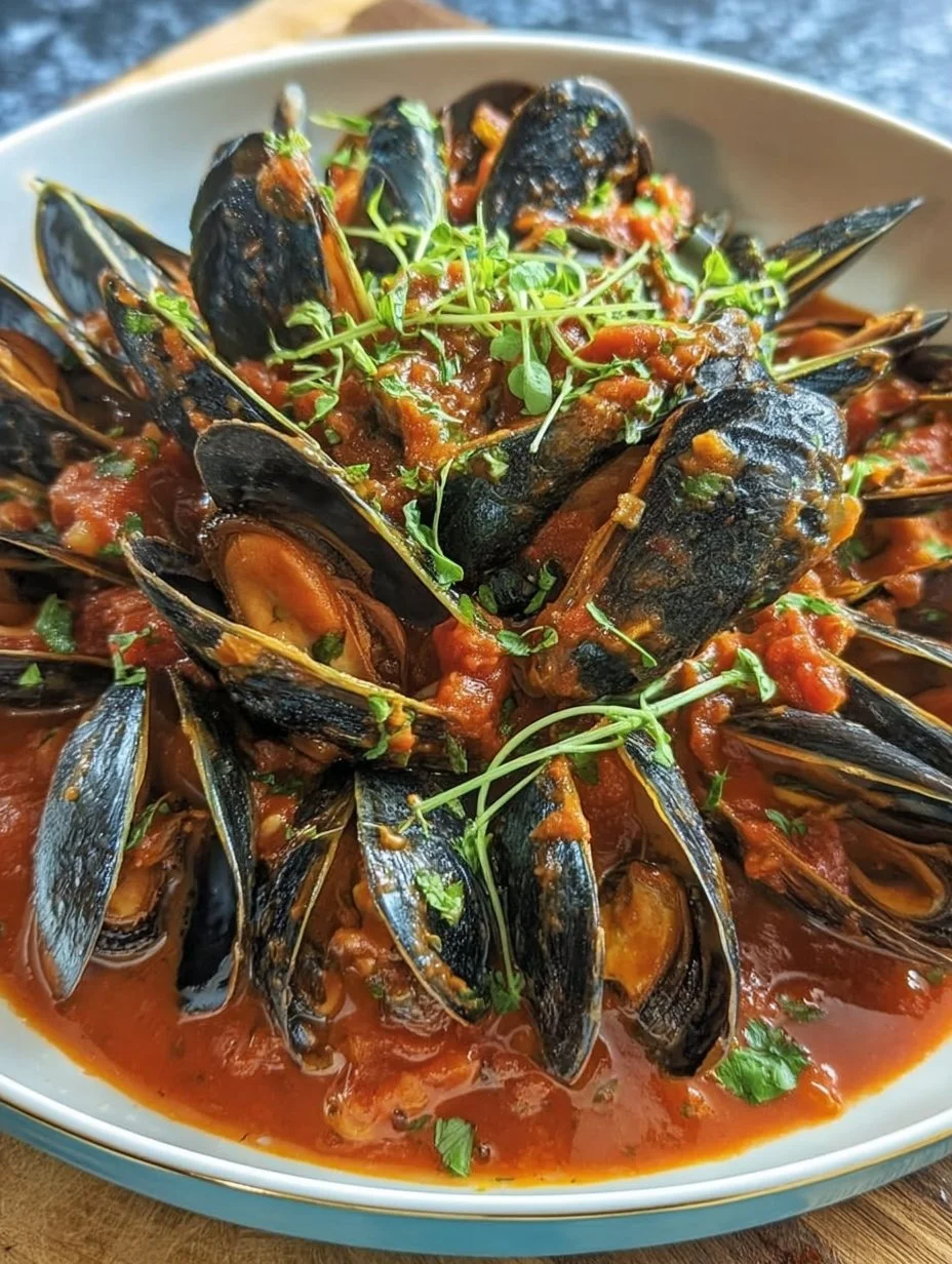 Moules à la sauce tomate épicée maison facile