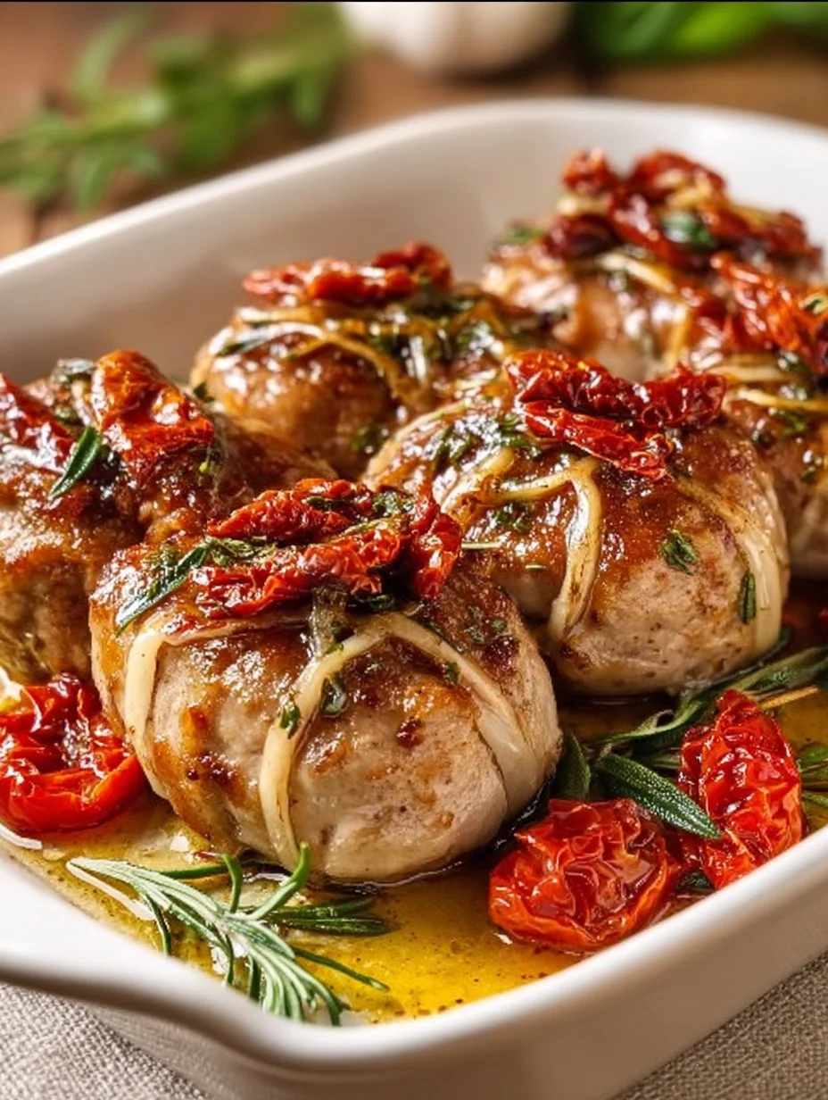 Paupiettes de veau au four tomates confites