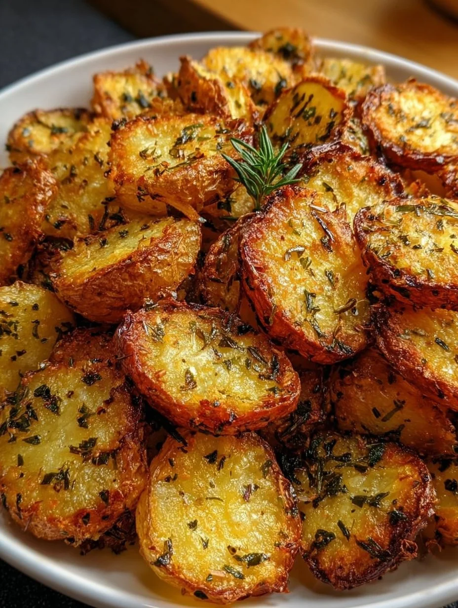 Pommes de Terre Rôties Croustillantes à l’Ail et aux Herbes