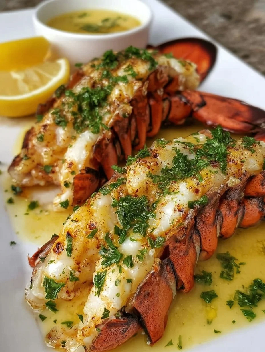 Queues de homard grillées au beurre citronné