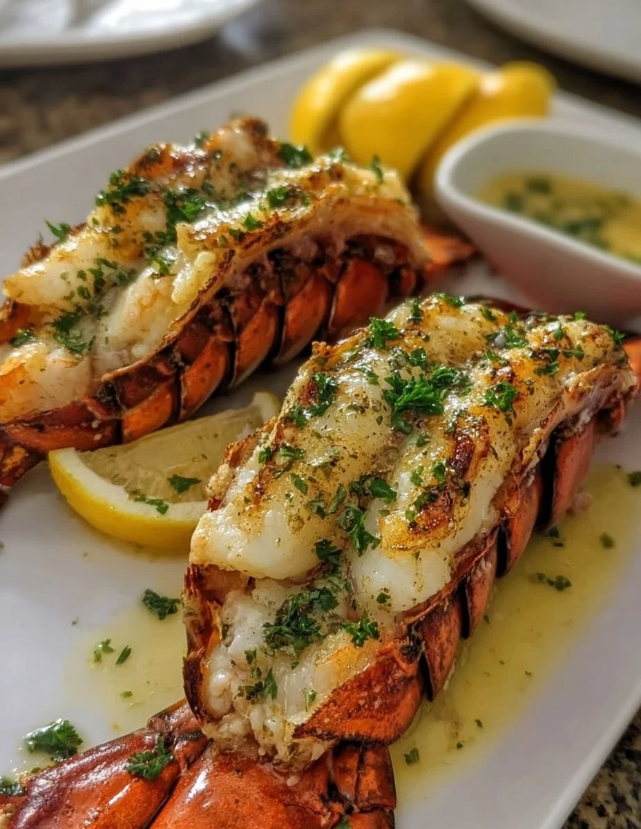 Queues de homard grillées au beurre citronné