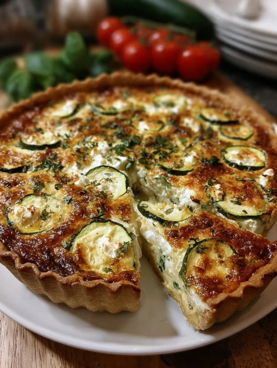 Quiche courgettes feta