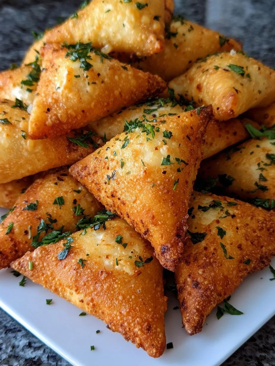 Samoussas au fromage croustillants