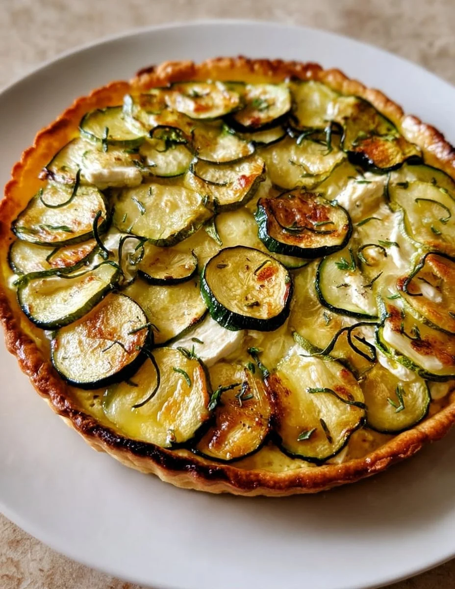 Tarte fine courgettes chèvre miel simple à préparer