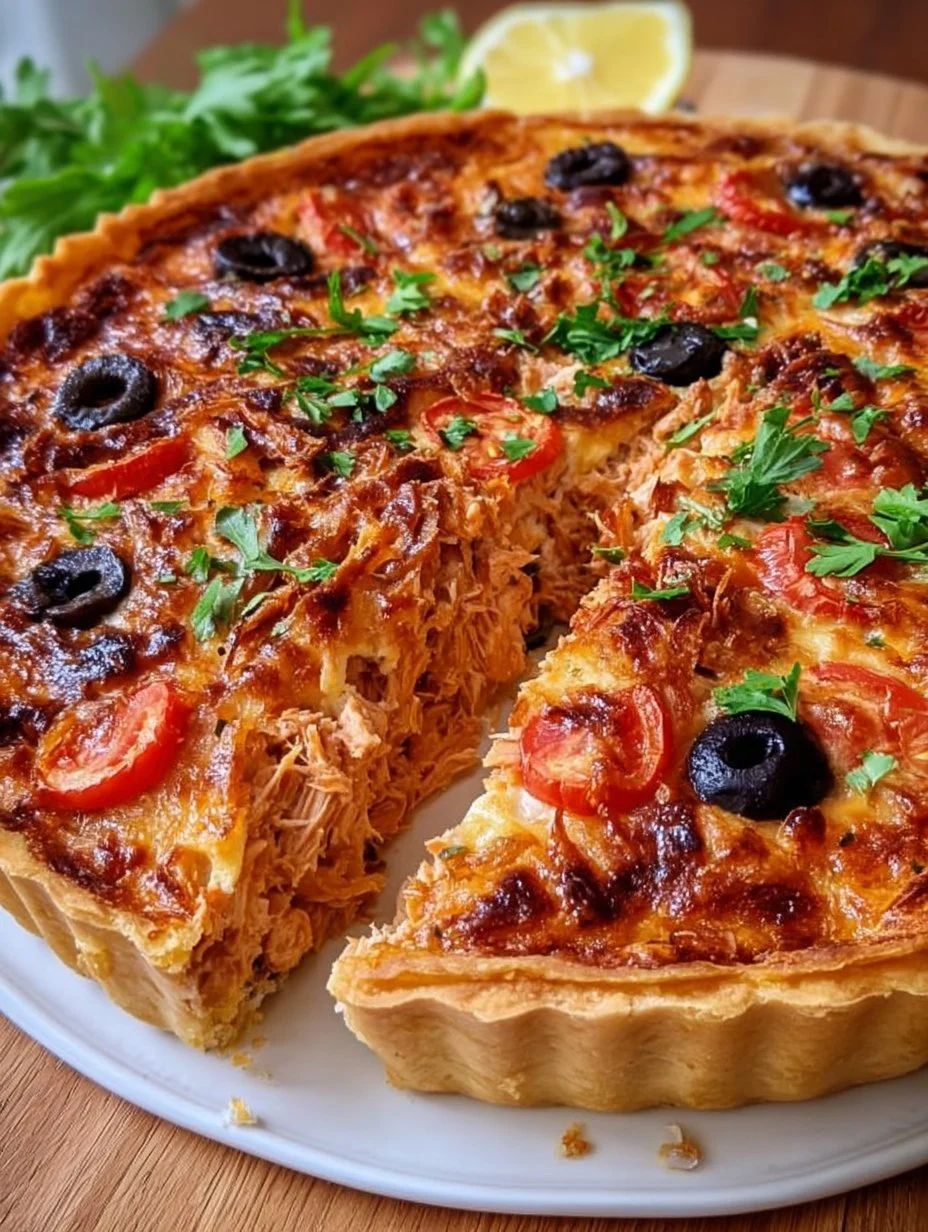 Tuna Tart with Tomatoes and Olives Easy Homemade and Simple