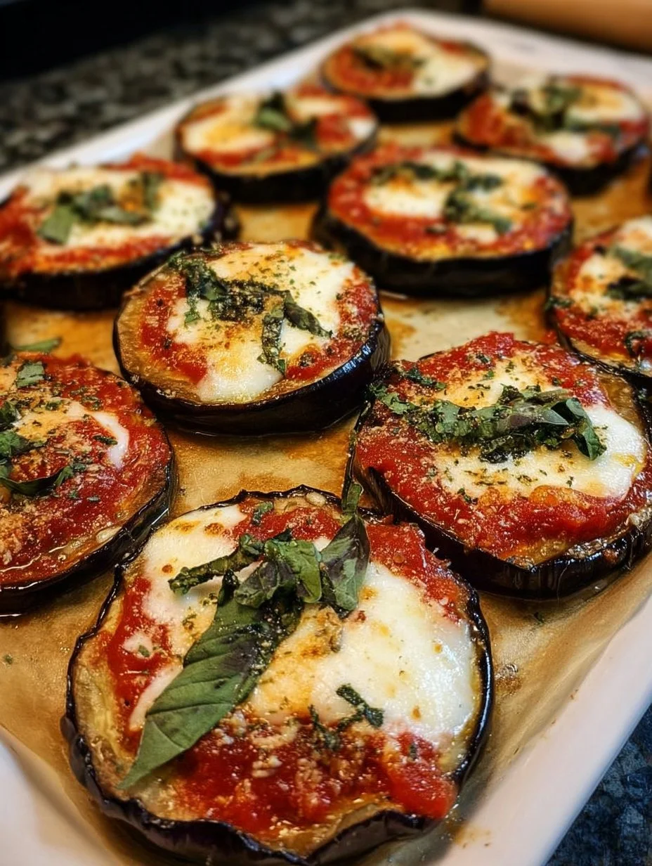 Aubergines façon pizza au four