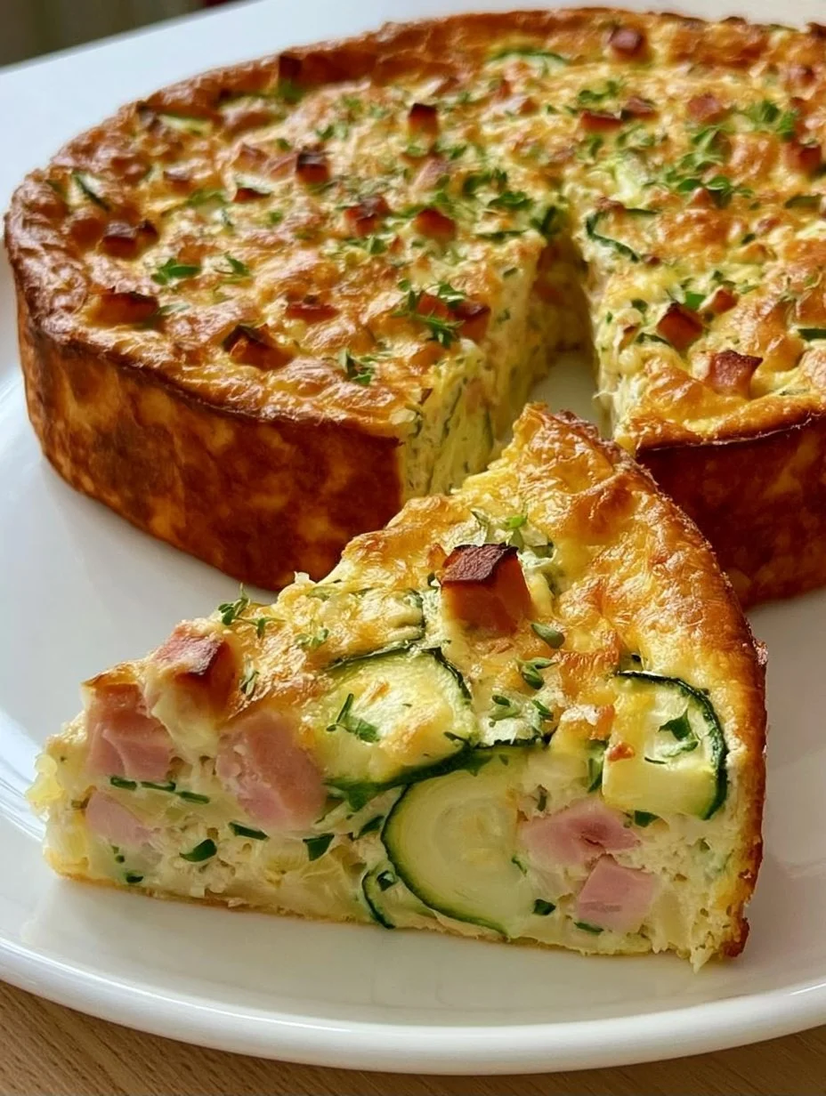 Clafoutis Salé Courgettes, Jambon et Fromage