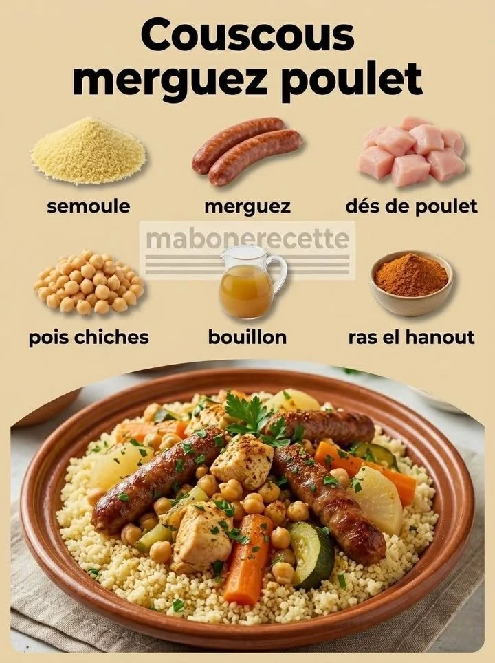 Couscous with merguez and chicken