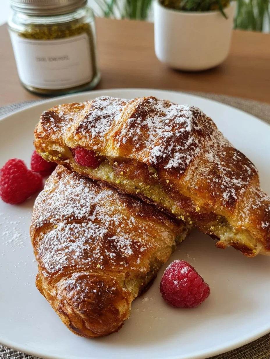 Croissant perdu pistache-framboise