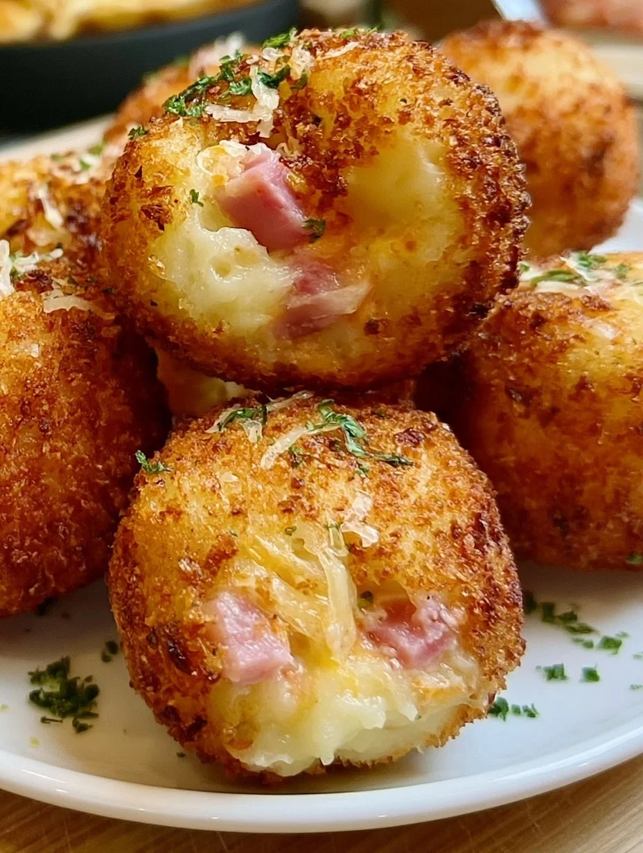 Croquettes de Purée au Jambon et Fromage