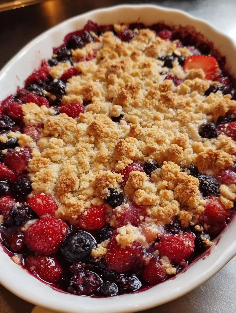 Crumble aux fruits rouges