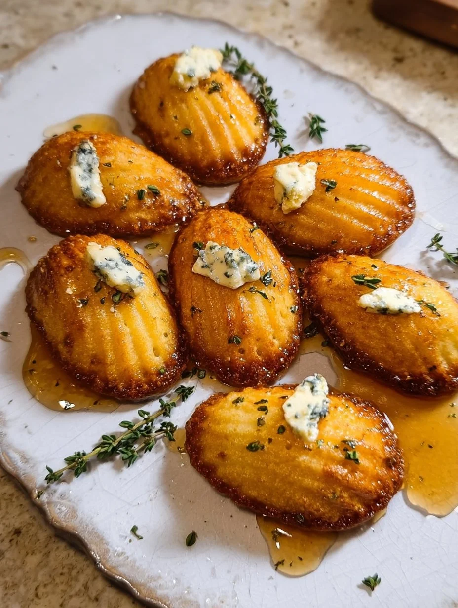 Madeleines chèvre, miel et thym