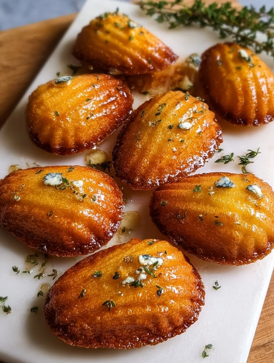 Madeleines chèvre, miel et thym