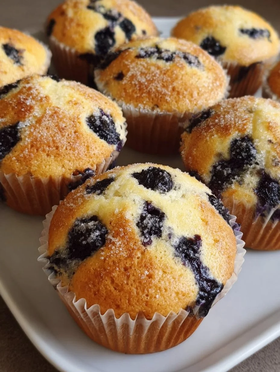 Muffins aux myrtilles moelleux et gourmands