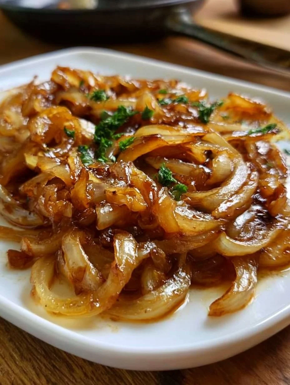 Oignons caramélisés à la poêle