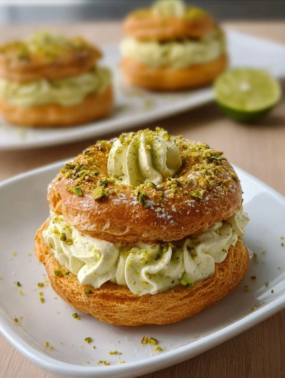 Paris-Brest express pistache et citron vert