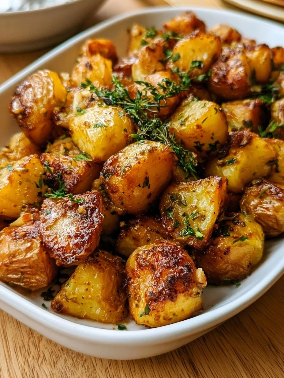 Pommes de terre rôties à l’ail croustillantes