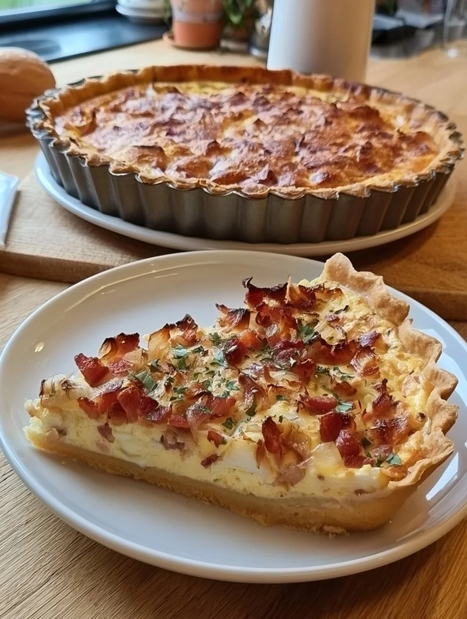 Quiche oignons lardons
