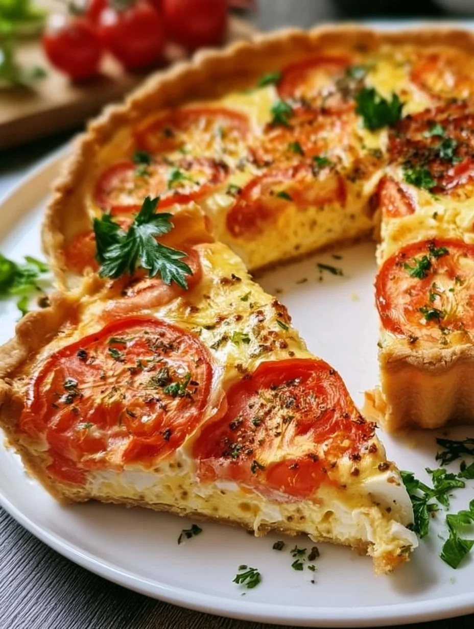 Quiche tomate moutarde