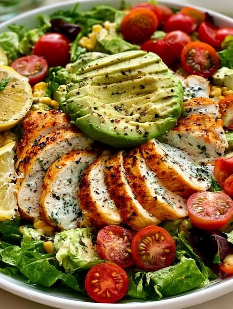 Salade poulet avocat perte de poids facile et rapide