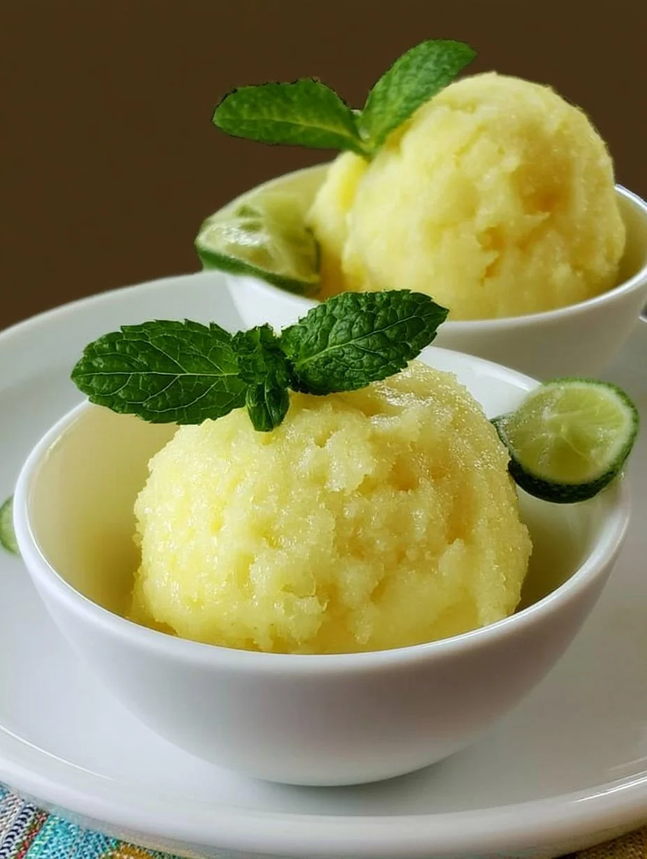 Sorbet ananas citron vert