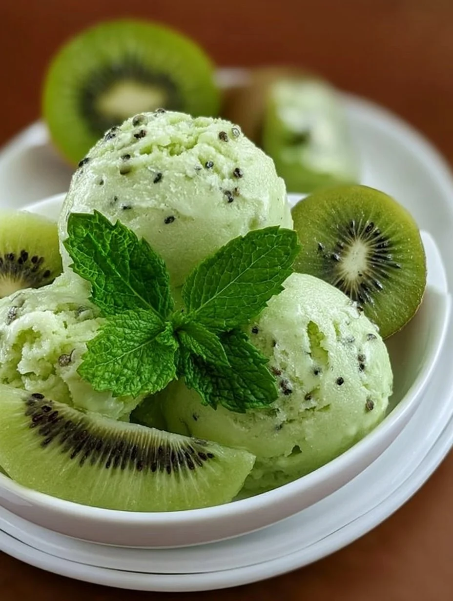 Sorbet kiwi menthe