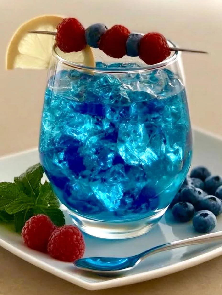 Soupe de champagne bleu