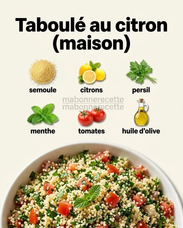 Taboulé au citron maison