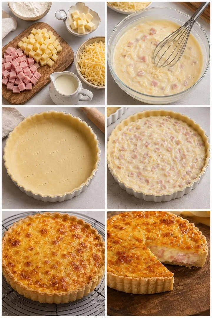 Tarte Crèmeuse au Jambon et Fromage