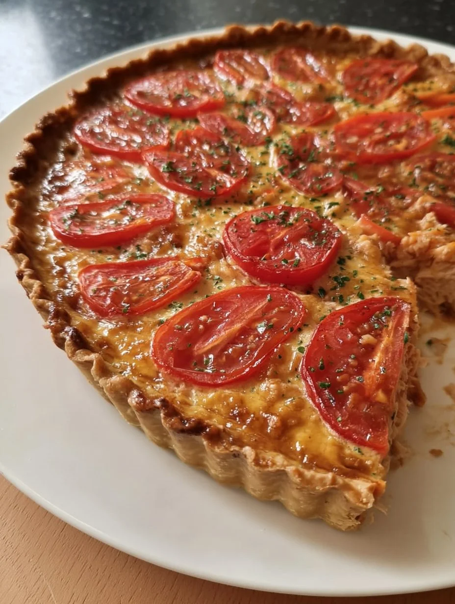 Tarte thon tomate moutarde