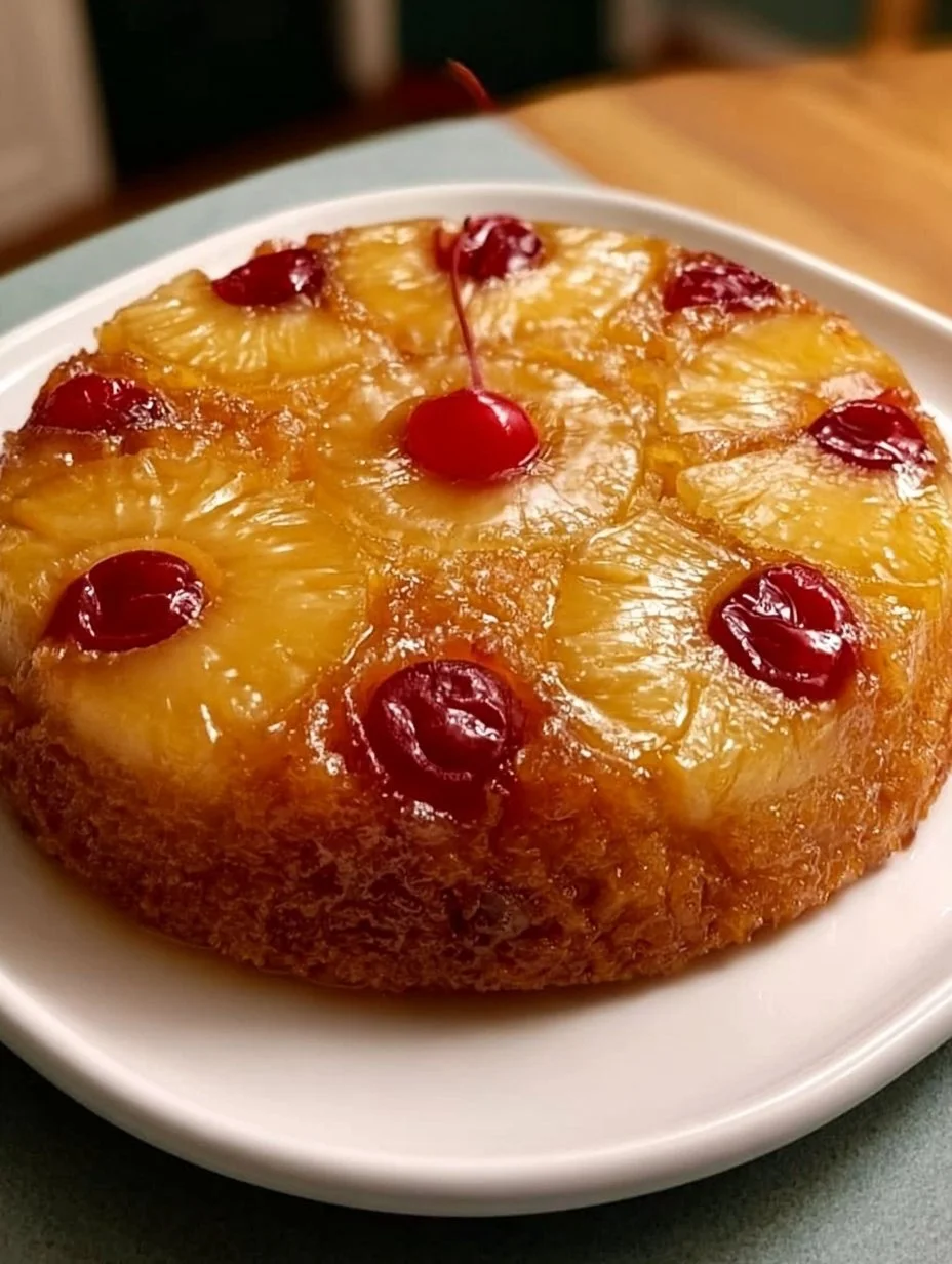 Upside-down pineapple cake