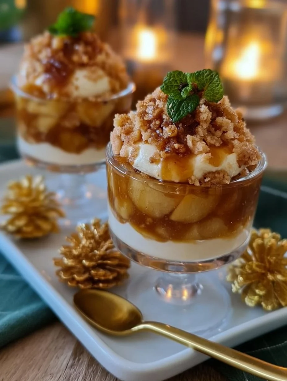 Verrine Pomme Caramel Crumble