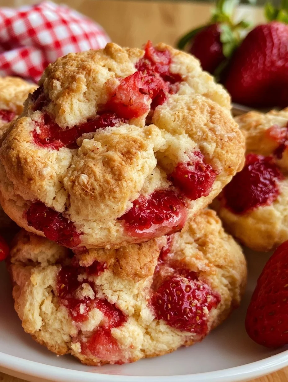 Biscuits aux fraises à l’érable