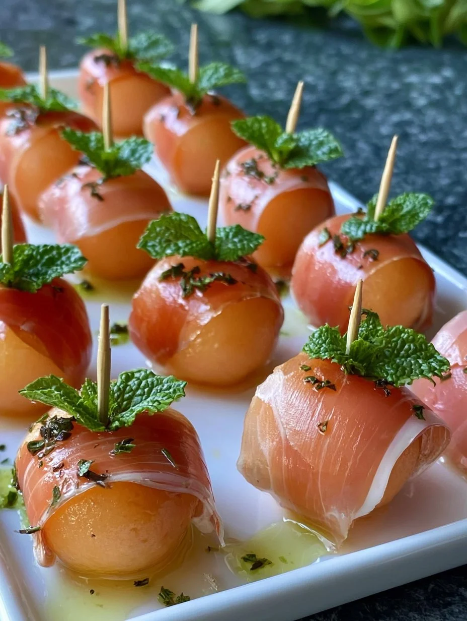 Bouchées Melon & Jambon Cru