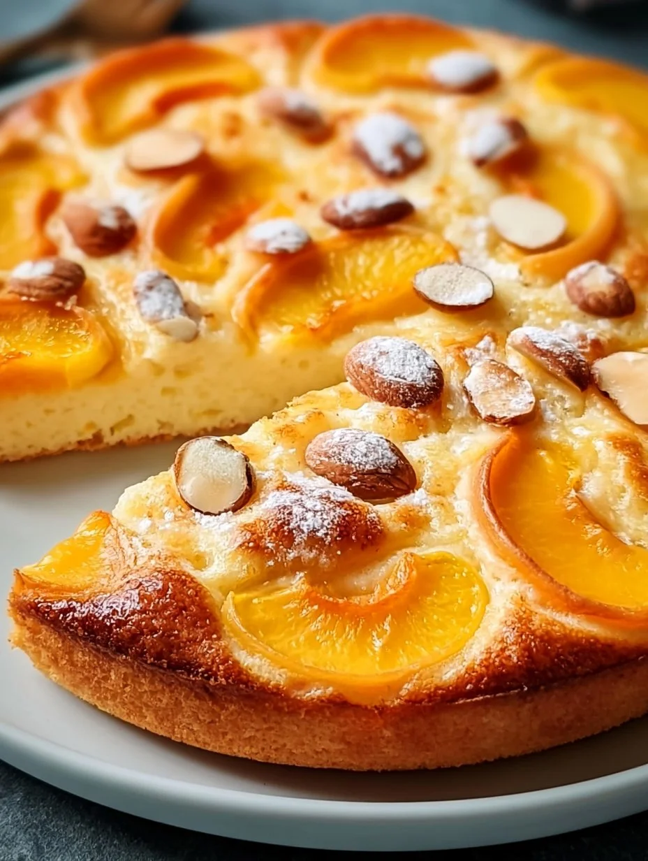 Clafoutis semoule pêches Facile et Rapide