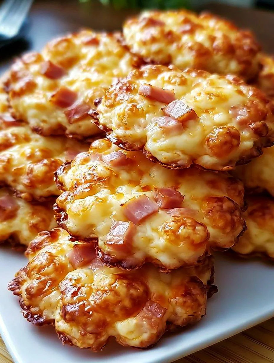 Cookies salés au jambon et fromage