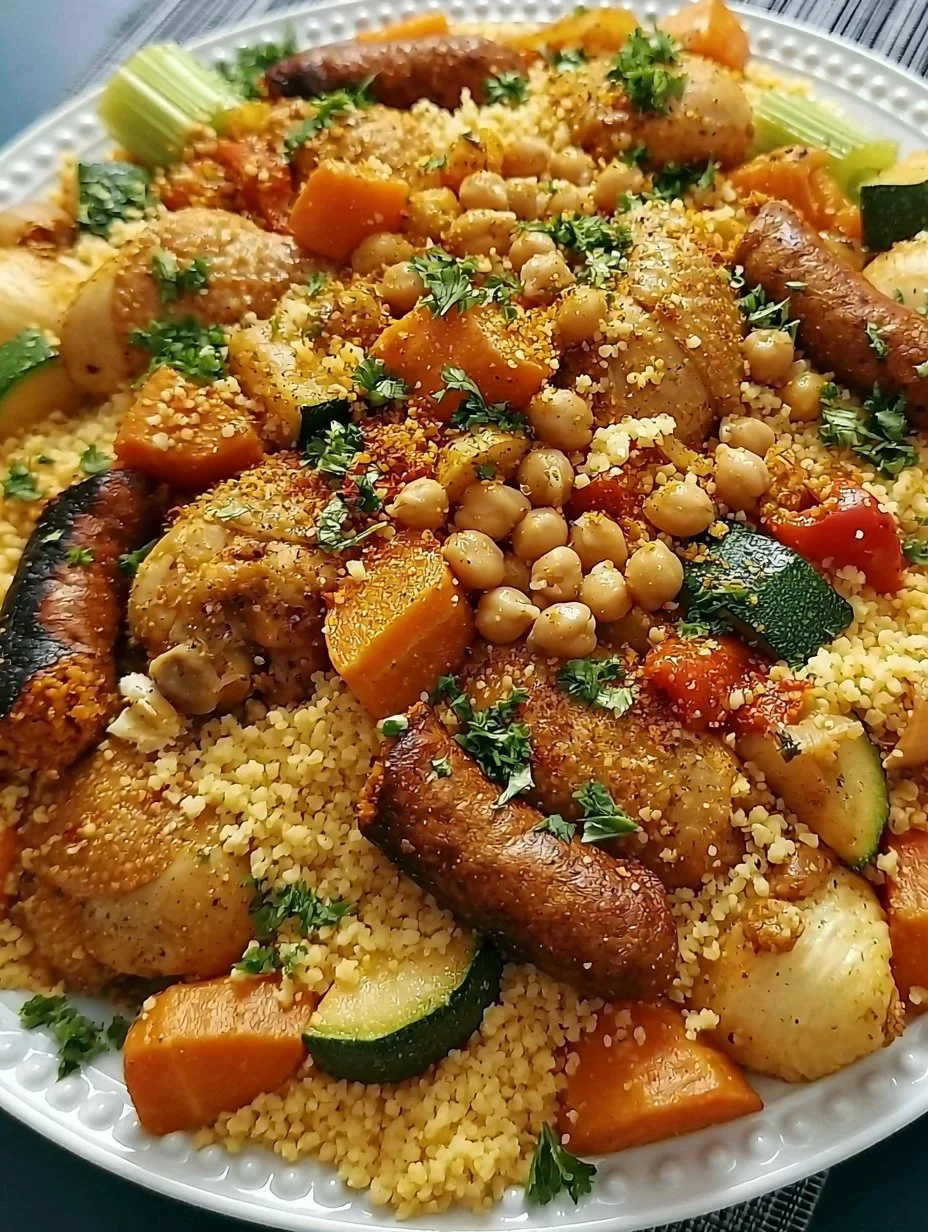 Couscous chicken merguez Quick and Tasty