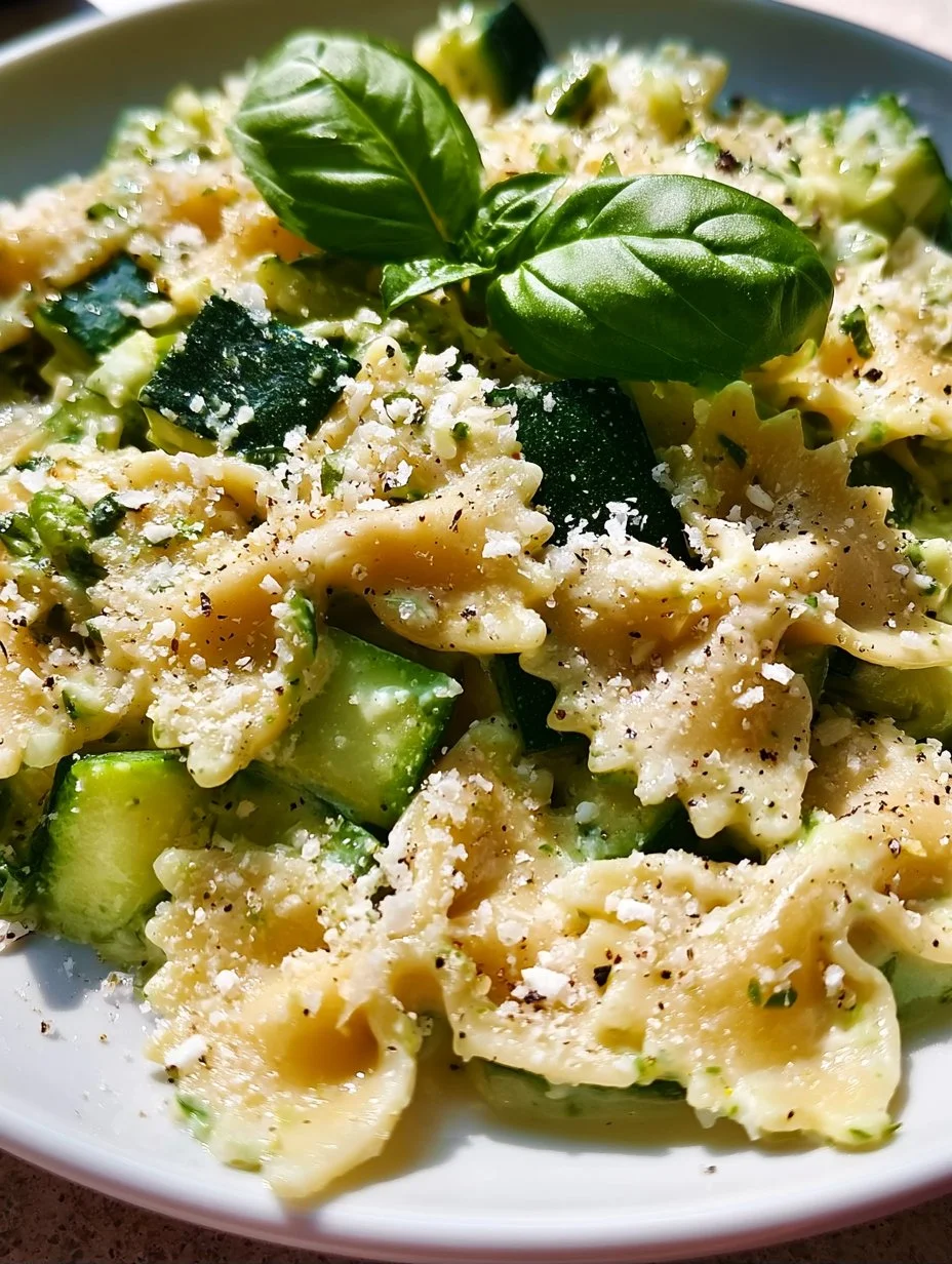 Farfalle crème courgette Rapide et Facile