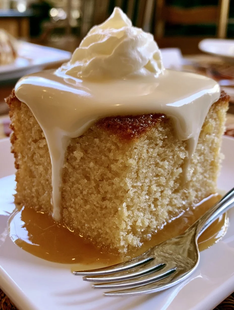 Gâteau à la vanille, sauce sucre à la crème