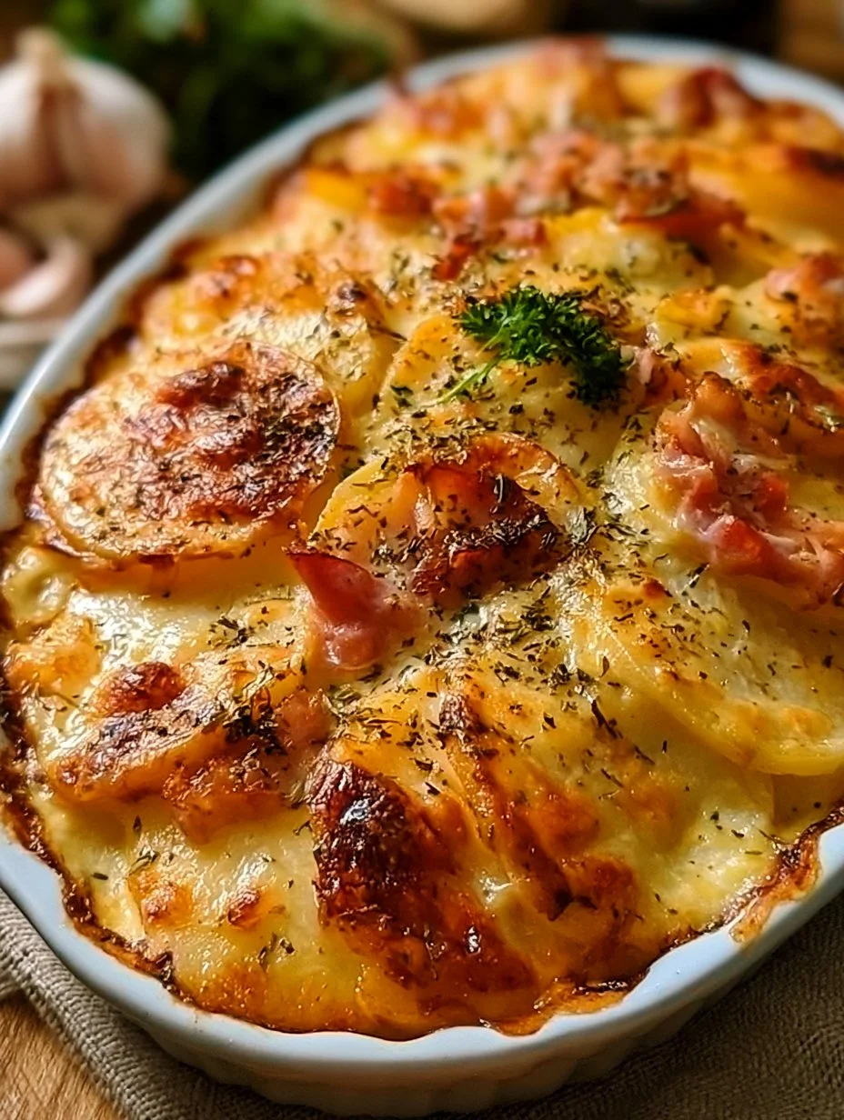 Gratin Dauphinois au Jambon et Fromage