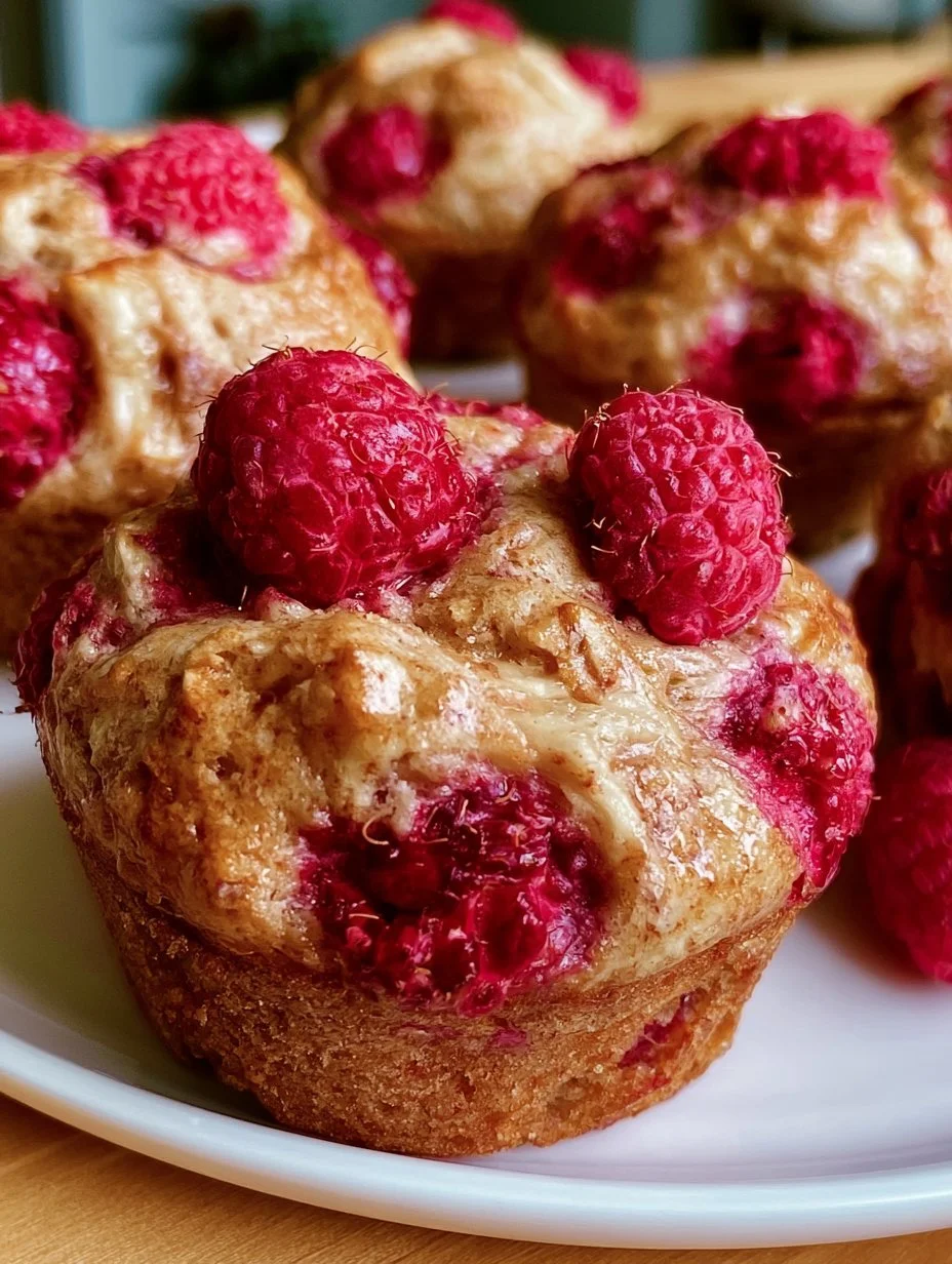 Muffins Bananes et Framboises à l’Érable